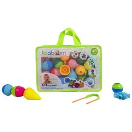 Lalaboom Saco De Miçangas E Acessórios Educacionais 48 Peças 10 Months-3 Years Multicolor