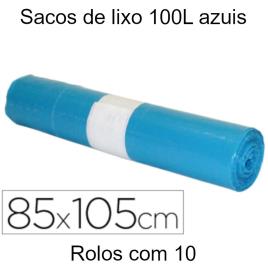 Sacos de lixo de 100L coloridos Cores: azul