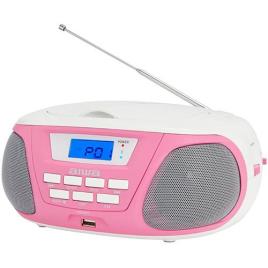 Rádio CD Bluetooth  BBTU-300PK - Rosa | Branco