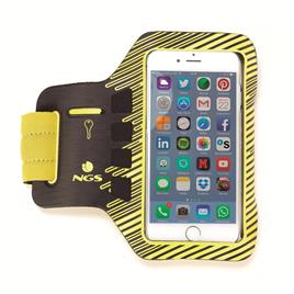 Bolsa Transporte de Braço p/ Smartphones até 5 (Castanho/Amarelo) -  Sprintter