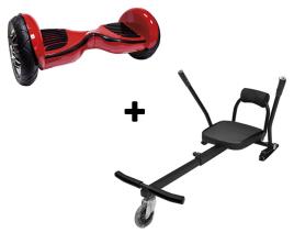 PACK HOVERBOARD SPEEDO 10 Vermelho + SIT DOWN Preto