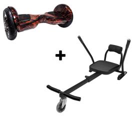 Pack HOVERBOARD SPEEDO 10 Vulcano + SIT DOWN (Castanho/Preto)