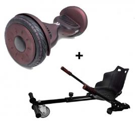 Pack Hoverboard N10 Vermelho + Sit Down Kart Plus Preto