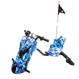 Triciclo Urbano Eléctrico Boogie Drift Pro (3 Velocidades, 15km/h) Camuflado Azul - 
