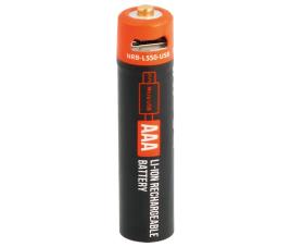 Pilha de Lítio Recarregável R03 AAA 1,5V 550mAh c/ Carregamento USB