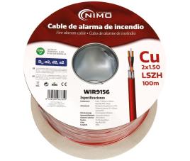 Bobine Cabo Blindado p/ Alarme de Incêndio em Cobre 2x 1,5mm² (100 mts) - 