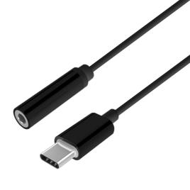 Cabo Adaptador USB-C Macho - Jack 3.5mm Fêmea (15cm) - 