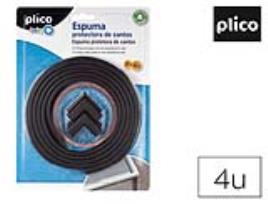 Espuma Protetora de Cantos  Goma Nbr Castanho 2 Mt + 4 Protetores Esquinas 1 Unidade