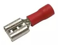 Terminal Isolado Femea 6,3mm - Vermelho
