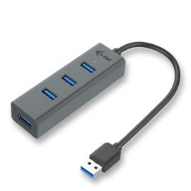 Metal U3HUBMETAL403 HUB de Interface USB 3.2 GEN 1 (3.1 GEN 1) TYPE-A 5000 Mbit/s Cinzento