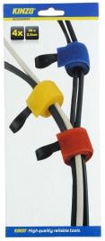 Pack 4x Abraçadeiras Velcro p/ Organização de Cabos - 