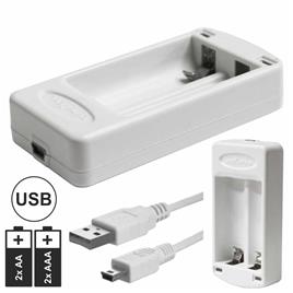 Carregador De Baterias Aa/Aaa C/ Usb