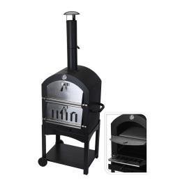 CHURRASQUEIRA DE CARVÃO COM FORNO DE PEDRA
