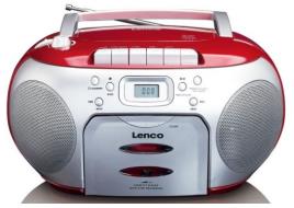 Rádio Portátil  SCD 420 c/ Leitor de CDs e Cassete (Vermelho) - 