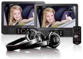 Leitor de DVD Portátil c/ 2 Monitores e 2 Auscultadores MES 415 9
