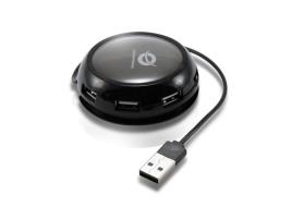 Hub Conceptronic 7-Portas Round Shape USB 2.0 black -CS7USB2