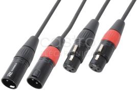 Cabo 2x Canon Macho - 2x Canon Fêmea Balanceado (3 mts) - Power Dynamics CONNEX