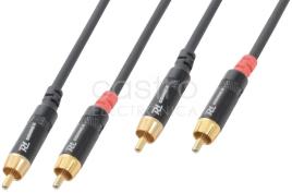 Cabo 2 RCA Macho - 2 RCA Macho (3 mts) - POWER DYNAMICS CONNEX