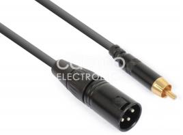 Cabo Adaptador Canon Macho - RCA Macho (15cm) - POWER DYNAMICS CONNEX