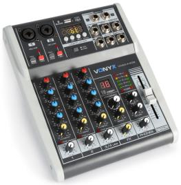 Mesa de Mistura 4 Canais c/ USB/SD/MP3/BLUETOOTH com DSP (VMM-K402) - VONYX