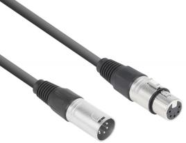 Cabo DMX Canon Macho 5 Pinos - Canon Fêmea 5 Pinos (3 mts) - Power Dynamics CONNEX