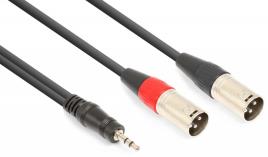 Cabo 2x Canon Macho - Jack 3,5mm Macho Stéreo (1,5 mts) - VONYX