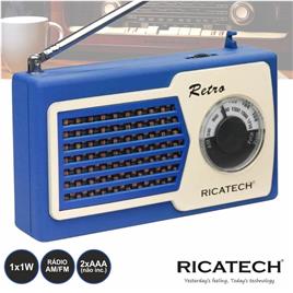 Rádio Portátil RETRO AM/FM (Azul) - 