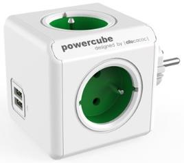 Tomada  4x 16A 2x USB (ORIGINAL USB) Verde