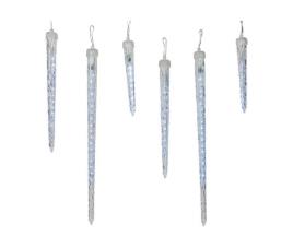 GRINALDA ESTALACTITE BRANCO FRIO LED 6 FILAS IP44 2,5MTS