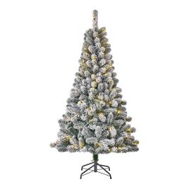 ARVORE DE NATAL COM 80 LEDS EFEITO NEVE 266 RAMOS 155CM