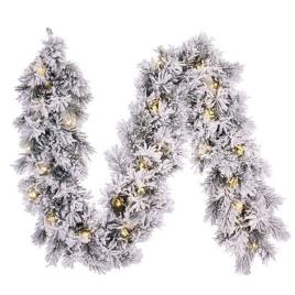 Grinalda Efeito Ramo Pinheiro c/ Neve c/ 25 LEDs 1.8M