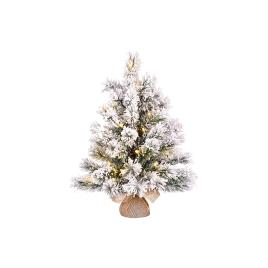 MINI ÁRVORE DE NATAL EFEITO NEVADO COM LED INCLUÍDO  60X41CM