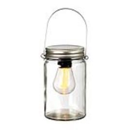 FRASCO COM LÂMPADA LED BRANCO QUENTE FUNCIONA A PILHAS 14X8,5CM