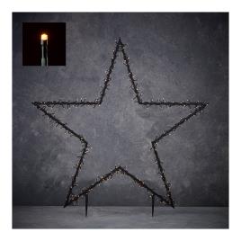 ESTRELA DE NATAL COM ESTACA PARA JARDIM E ILUMINAÇÃO LED