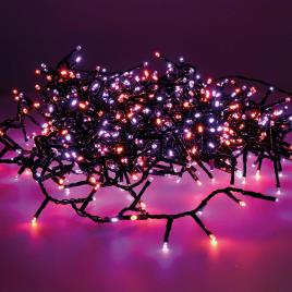 GRINALDA LED COMPACT INTERMITENTE EXTERIOR ROXO E CORDE LARANJA 11M