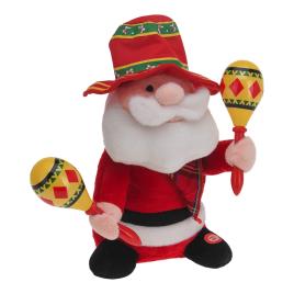 BONECO MARIACHI PAI NATAL DANÇA E CANTA FELIZ NATAL