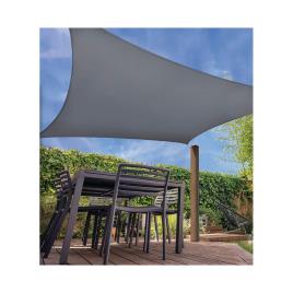 TOLDO VELA QUADRADO CINZENTO CLARO 5X5MTS