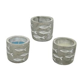VELA CITRONELA DE CIMENTO 70GR 7,5X7CM CORES SORTIDAS DURAÇÃO APROX. 9 HORAS