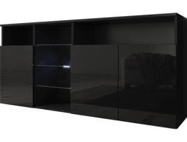 Aparador  Clark (Preto - 150x35x70 cm)