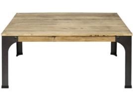 Mesa de Centro  Bristol (Castanho - 70 x70 x46 cm - Madeira e Metal)