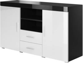 Aparador  Roque (Preto e Branco - 140x40x80 cm)