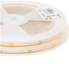 Fita led monocolor cob dc24v 5m (320led/m) ip65 branco quente 2700k