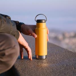 Klean Kanteen Garrafa De Aço Inoxidável Insulated Classic 532ml Ciclo Boné One Size Marigold