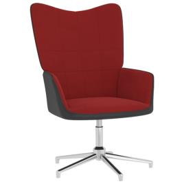 Cadeira de descanso PVC e veludo vermelho tinto