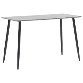 Mesa de jantar 120x60x75 cm MDF cinzento