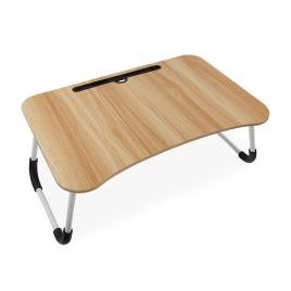 Tabuleiro de Cama Dobrável Portátil Metal Plástico Madeira MDF (40 x 28 x 60 cm)