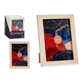 Moldura de Fotos Castanho Branco Vidro Polipropileno (15,6 x 2 x 20,5 cm)