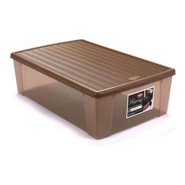 Caixa com Tampa Elegance Bege Plástico (38,5 x 17 x 59,5 cm)