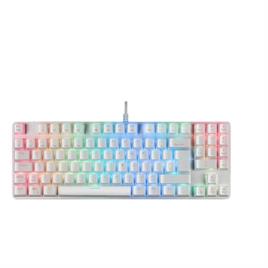 Teclado Mars Gaming MKREVOPROWRPT Branco LED RGB