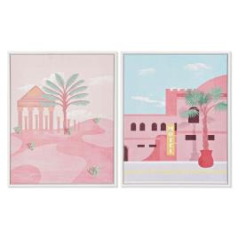 Pintura DKD Home Decor Paisagem (40 x 2.5 x 50 cm) (2 pcs)
